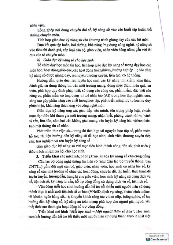 KẾ HOẠCH HƯỞNG ỨNG THỰC HIỆN PHONG TRÀO BÌNH DÂN HỌC VỤ SỐ 2025 - 2026